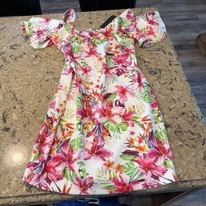 Hawaiian Print Dress